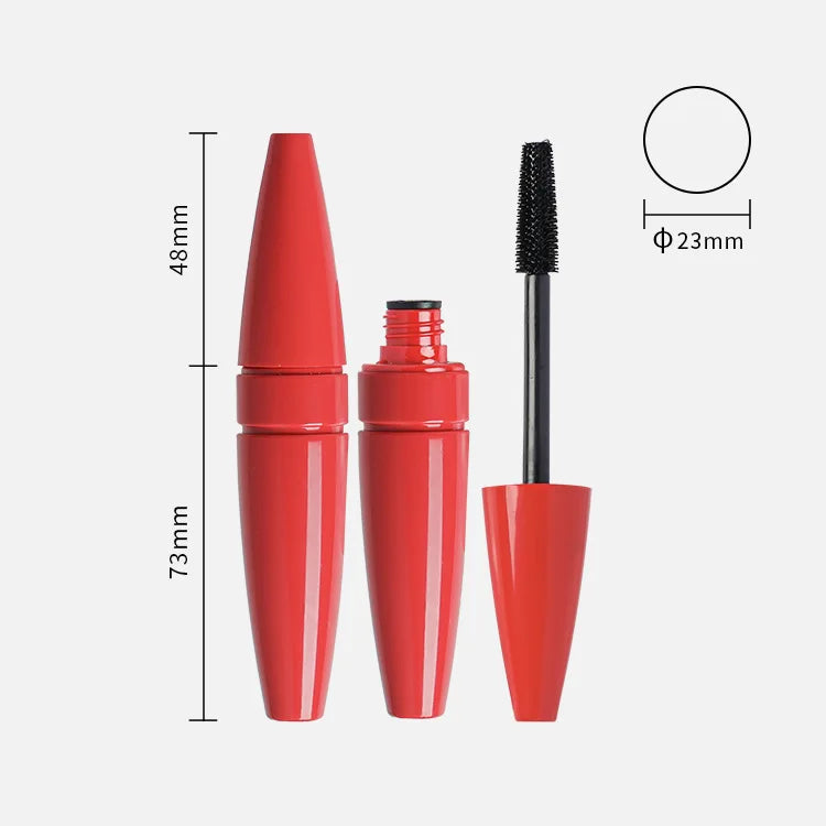 Eyelash Fiber Metal Luxury square Plastic Mascara Empty Tube Volume Vegan Waterproof Private Label 4d Mascaras Superheroes Wands