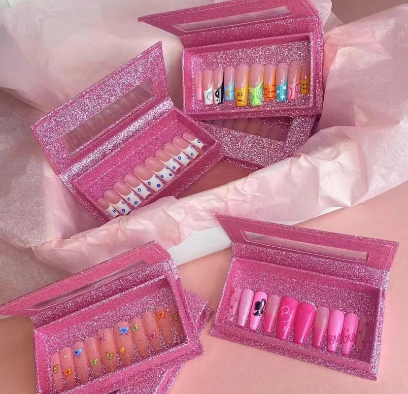 3d Mink Vegan Eyelash Tweezer Faux Mink Synthetic False Lashes Fake Press on Nails Eyeliner Glue Pen Cosmetic Kit